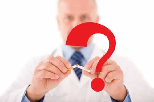 Stop smoking mature male doctor break cigarette