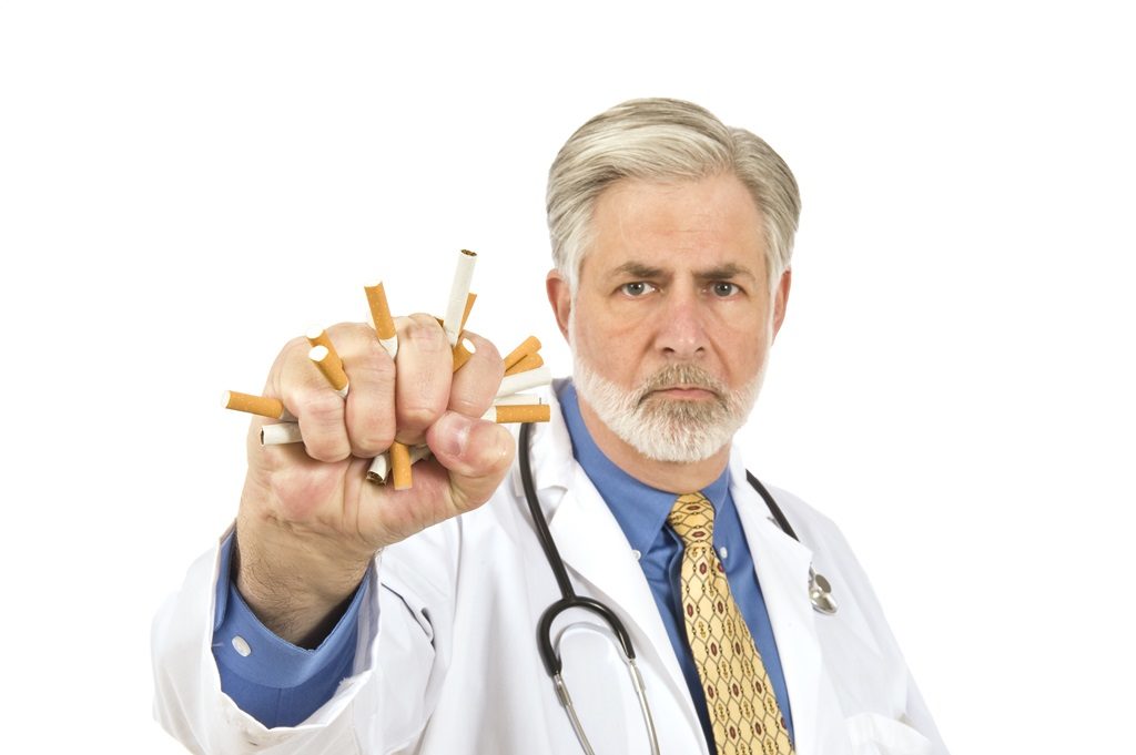 Doctor Crushing Cigarettes